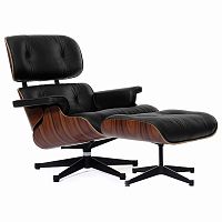 кресло eames style lounge chair & ottoman черное в Ставрополе