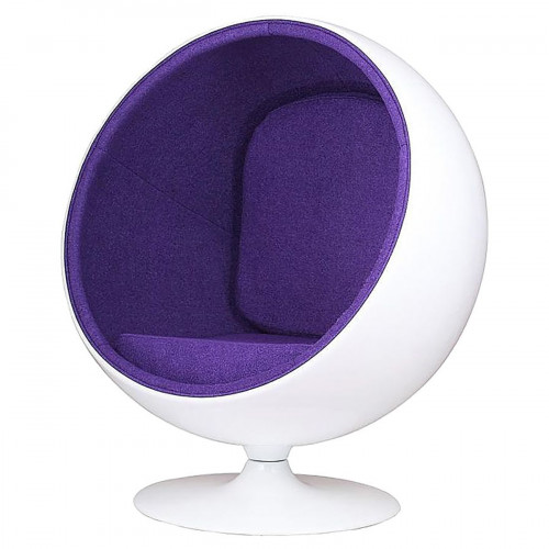 кресло eero ball chair бело-фиолетовое в Ставрополе