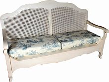 Французкая лавочка Mobilier de Maison Сине-белая