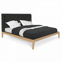 кровать двуспальная с мягким изголовьем 180x200 темно-серая fly soft new в Ставрополе