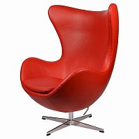 кресло arne jacobsen style egg chair красное в Ставрополе