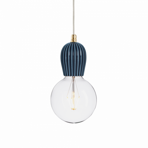 подвесной светильник keramik rib indigo brass в Ставрополе