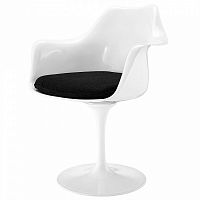 стул eero saarinen style tulip armchair черная подушка в Ставрополе