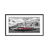 постер red houses on lofoten разноцветный в Ставрополе