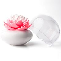 контейнер для хранения ватных палочек lotus белый-розовый в Ставрополе