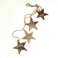 гирлянда новогодняя подвесная звезды золотые golden stars, 65 см в Ставрополе