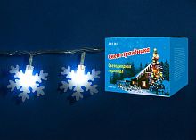 светодиодная гирлянда «снежинки-2» 700см (07935) uniel uld-s0700-050/dta white ip20 snowflakes-2 в Ставрополе