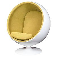 кресло eero ball chair бело-горчичное в Ставрополе