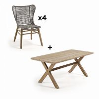 комплект мебели pack 621 brilliant стол + 4 стула от la forma (ex julia grup) в Ставрополе