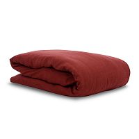 пододеяльник изо льна бордового цвета essential 150х200 в Ставрополе