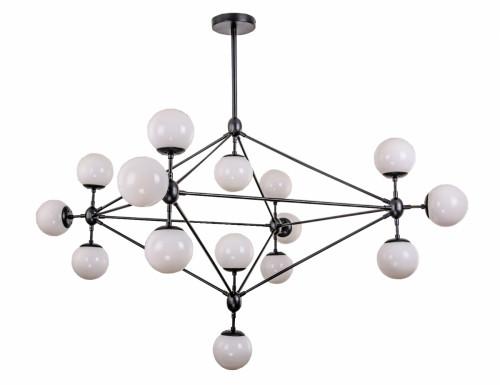 люстра modo 15 black+white черная, белые плафоны в Ставрополе