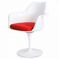 стул eero saarinen style tulip armchair красная подушка в Ставрополе