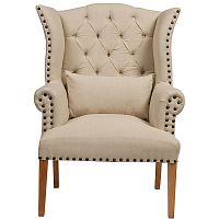 кресло quinn tufted armchair бежевое в Ставрополе