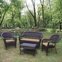 плетеный диван с креслами и столиком для отдыха на 4 персоны jilos в Ставрополе