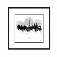 постер paris in black and white черный в Ставрополе