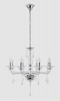 подвесная люстра crystal lux monica sp8 chrome/transparent в Ставрополе