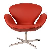 кресло arne jacobsen style swan chair красное в Ставрополе