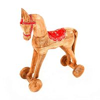 украшение новогоднее лошадка на колесах christmas horse, 40х30х13 см в Ставрополе